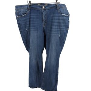 EUC Seven7 Boot Blue Cotton Blend Jeans Womens Size 28